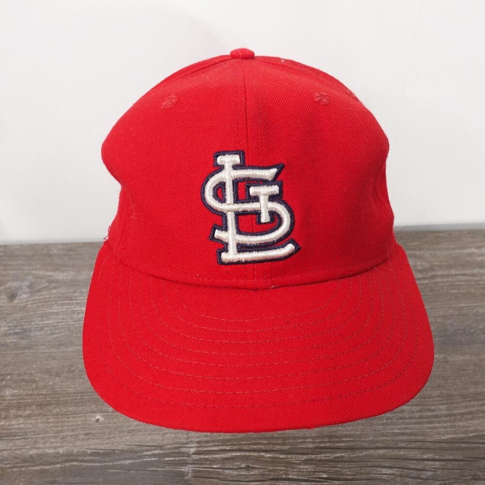Vintage St Louis Cardinals Hat Cap Fitted Mens 7‎ 1/8 Red MLB Baseball New Era
